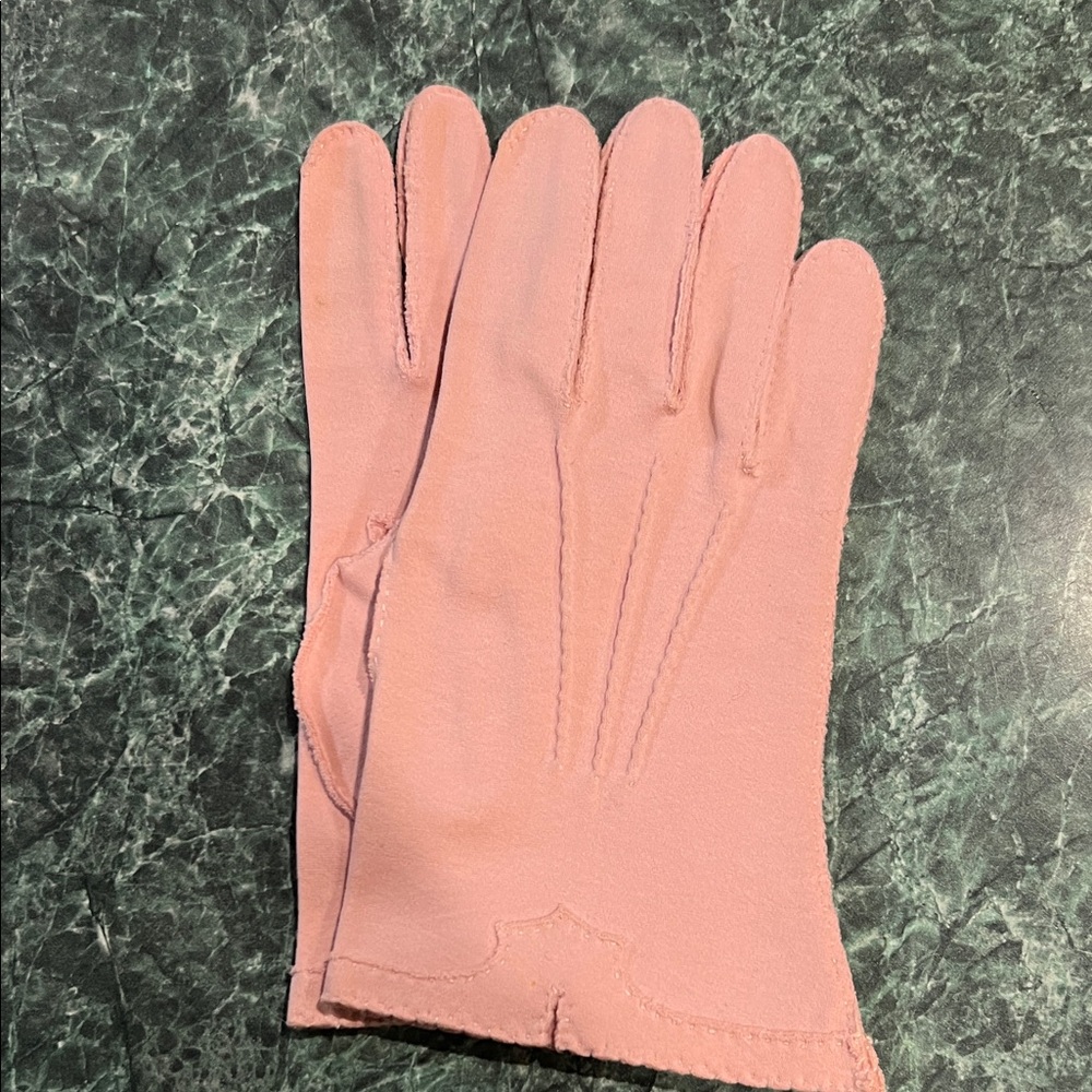 Vintage Elegant Pink Women's Gloves